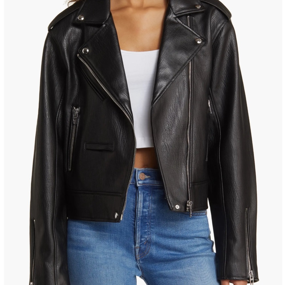 Blank NYC Vegan Leather Moto Jacket